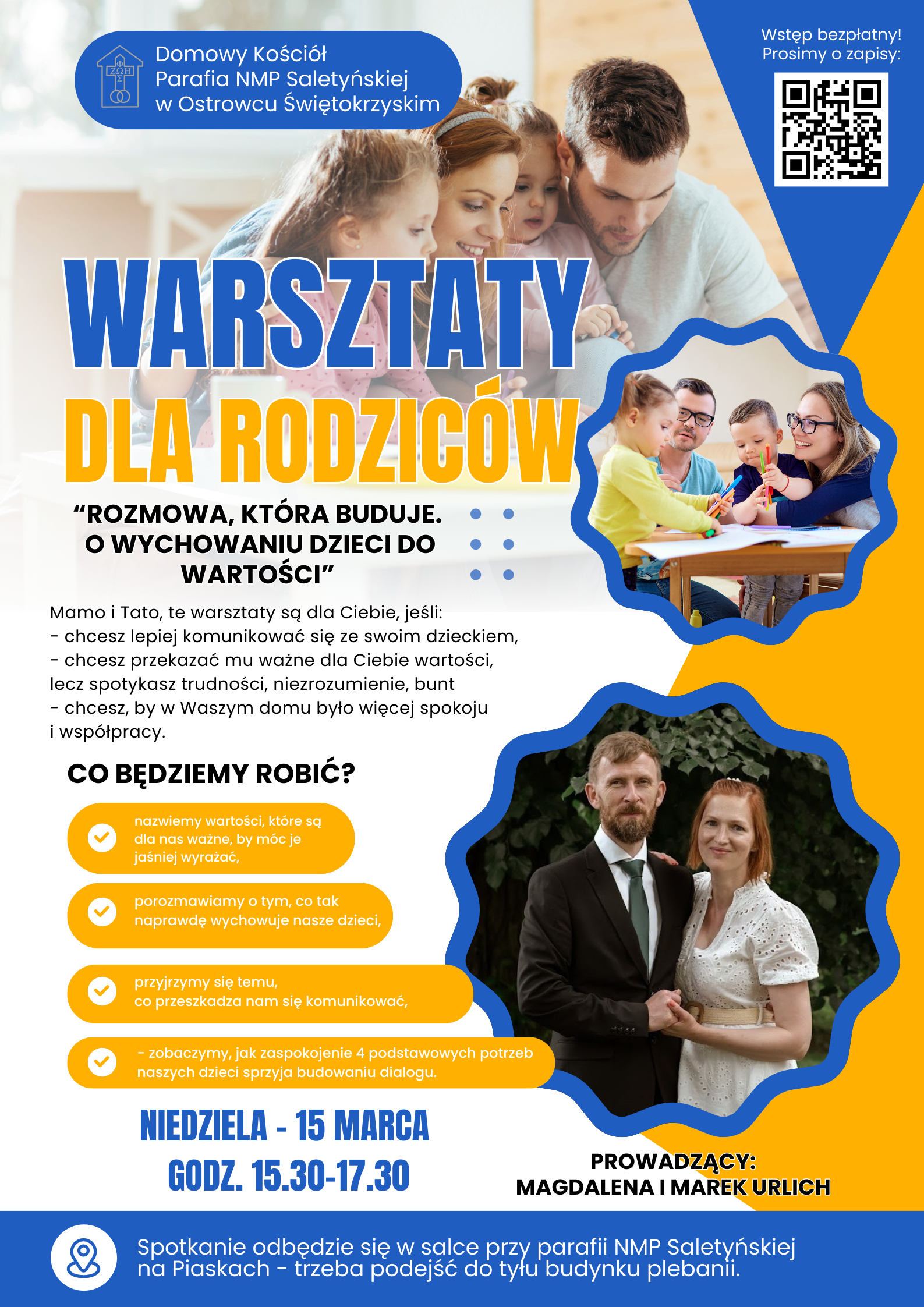 Warsztaty dla Rodziców – 15 marca
