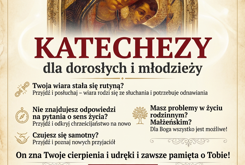 Katechezy dla Dorosłych i Młodzieży – Zaproszenie
